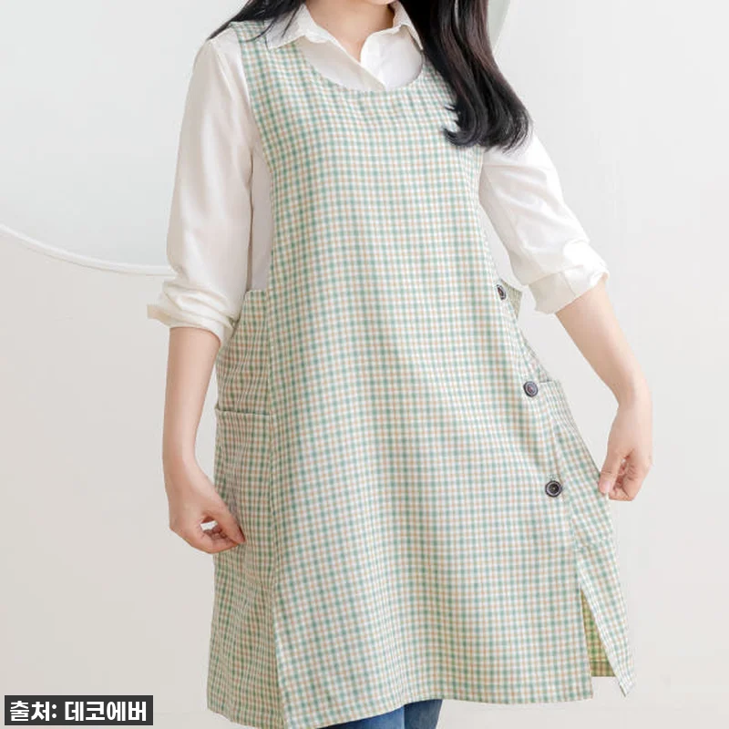 데코에버 찰랑 로맨틱체크 앞치마 찐후 관련 이미지 1