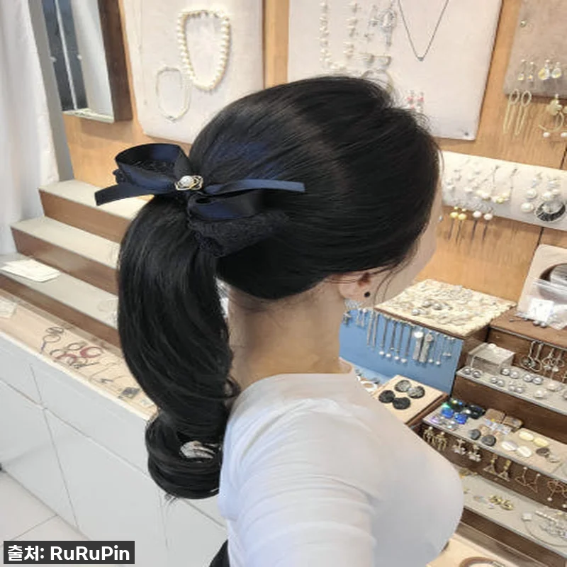 루루핀 심든 4센치 레이스 위 무광 1.5 중앙 장미 진주 포인트 리본 헤어핀 4 루루핀 심든 4센치 레이스 위 무광 관련 이미지 1