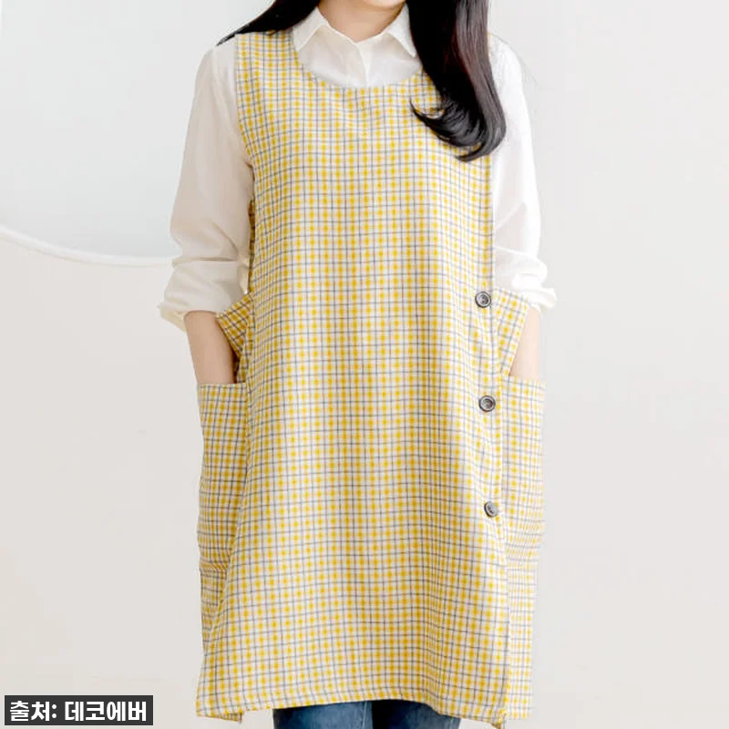 데코에버 찰랑 로맨틱체크 앞치마 찐후 관련 이미지 2