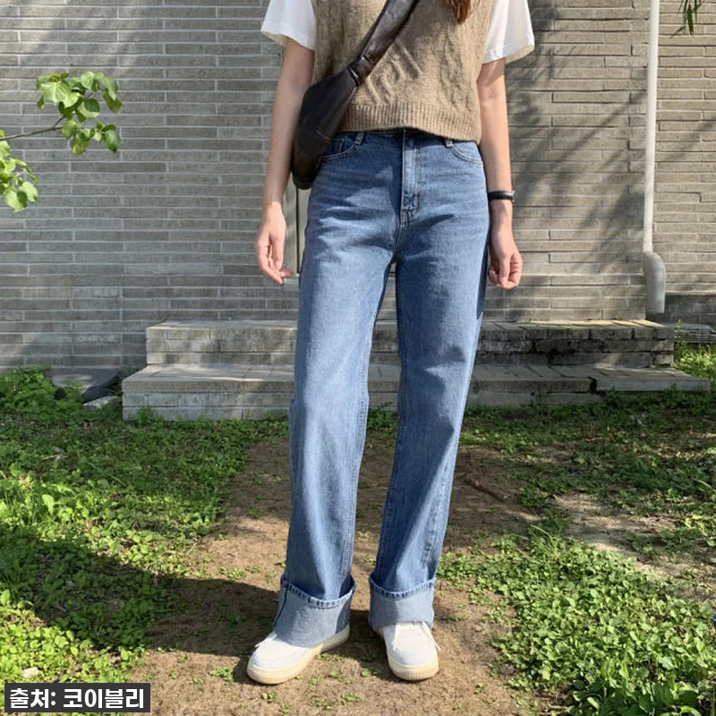 이슈템 등극! '하이웨스트 롤업 세미와이드 데님팬츠', 키 큰 저도 인생 청바지 찾았어요! 👖✨ 15 이슈템 등극! '하이웨스트 롤업 세미 관련 이미지 4