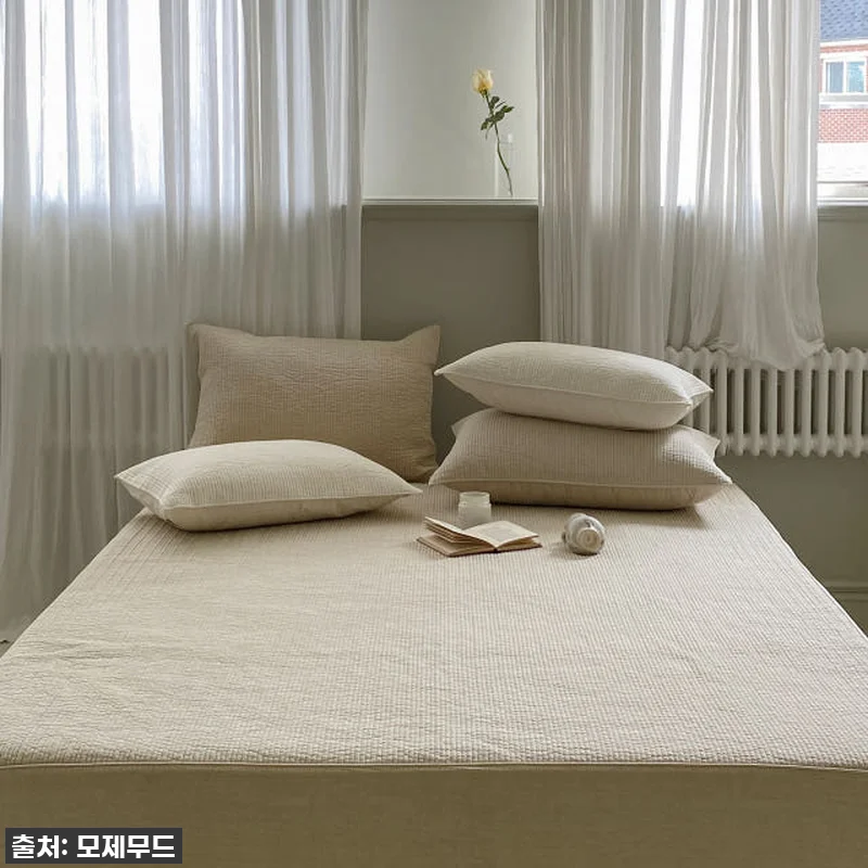 오가닉 순면 누빔 매트리스커버, 몽제 덕분에 침실이 호텔처럼 변신! (찐 내돈내산 후기) 14 오가닉 순면 누빔 매트리스커버, 몽제 관련 이미지 4