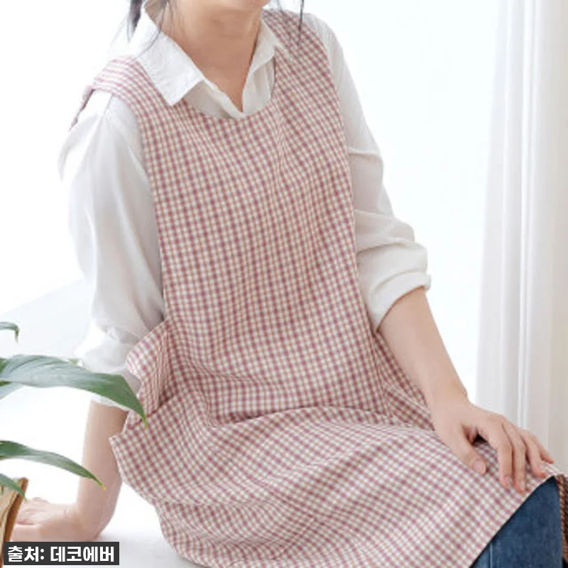 데코에버 찰랑 로맨틱체크 앞치마 찐후 관련 이미지 7