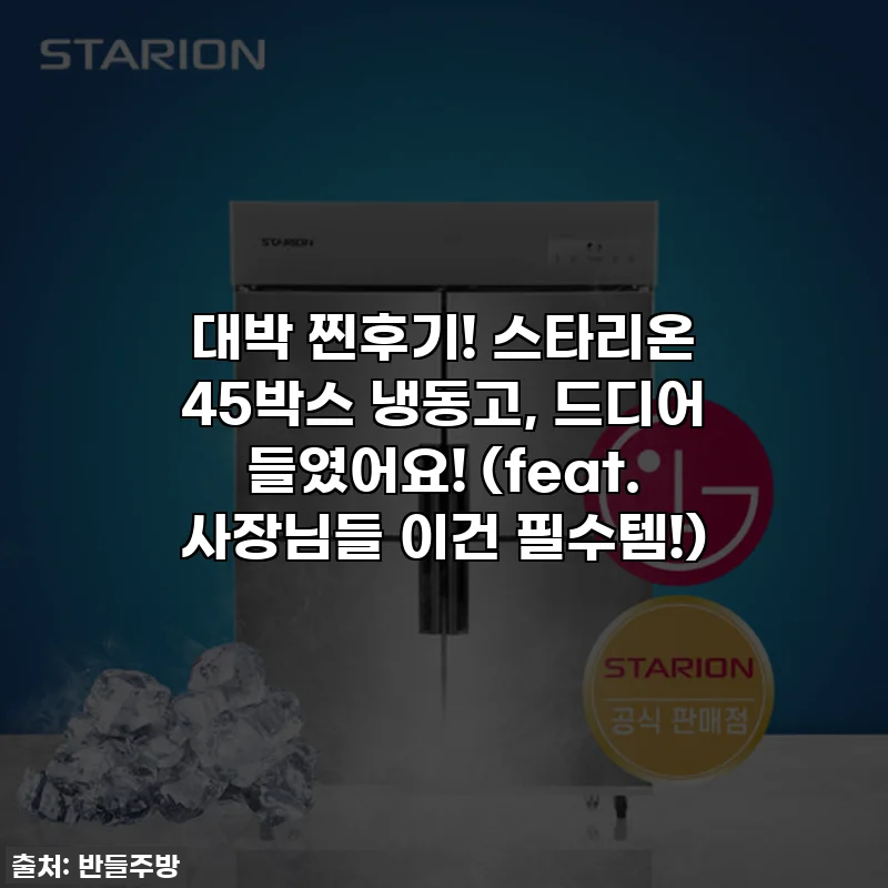 대박 찐후기! 스타리온 45박스 냉동고, 드디어 들였어요! (feat. 사장님들 이건 필수템!)