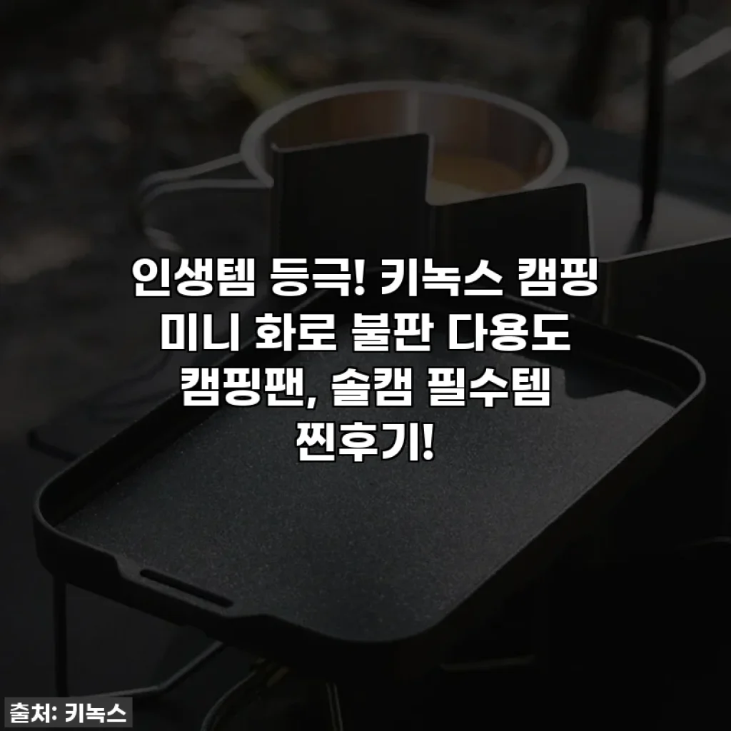 인생템 등극! 키녹스 캠핑 미니 화로 불판 다용도 캠핑팬, 솔캠 필수템 찐후기!
