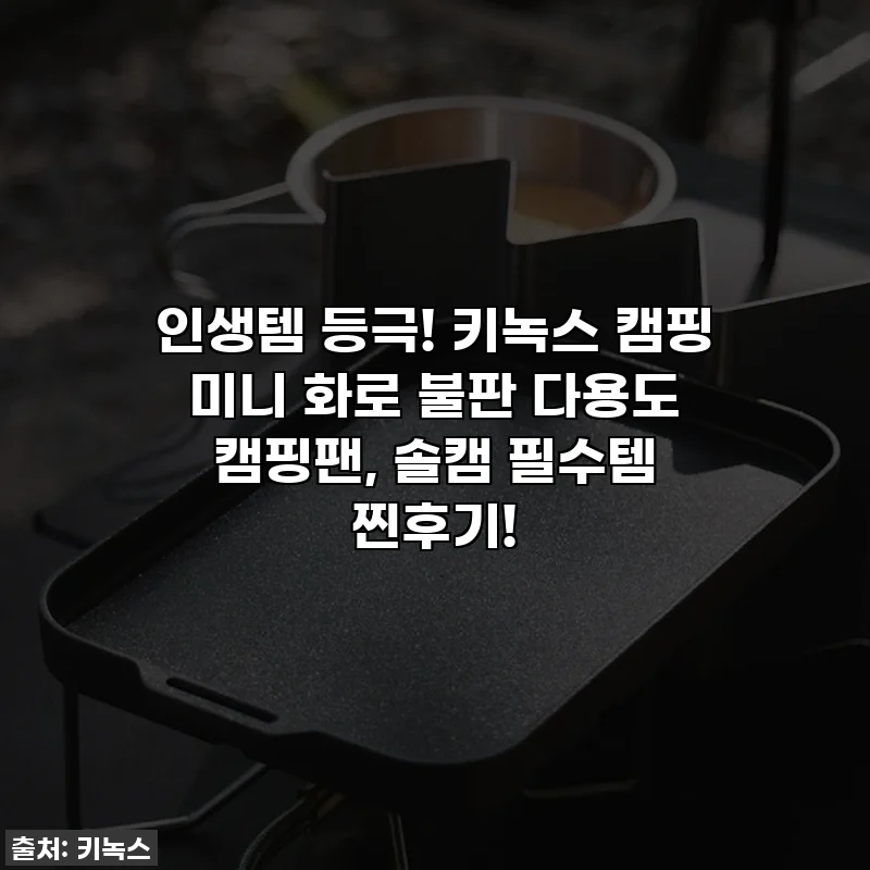 인생템 등극! 키녹스 캠핑 미니 화로 불판 다용도 캠핑팬, 솔캠 필수템 찐후기!
