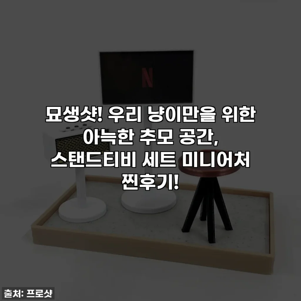 묘생샷! 우리 냥이만을 위한 아늑한 추모 공간, 스탠드티비 세트 미니어처 찐후기!