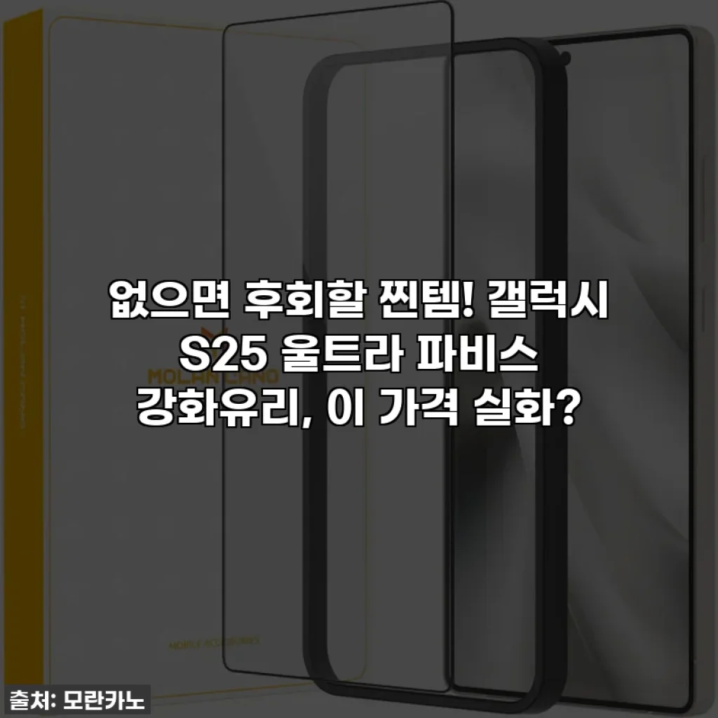 없으면 후회할 찐템! 갤럭시 S25 울트라 파비스 강화유리, 이 가격 실화?