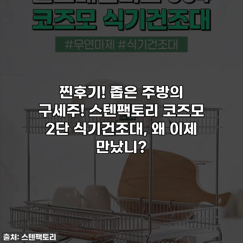 찐후기! 좁은 주방의 구세주! 스텐팩토리 코즈모 2단 식기건조대, 왜 이제 만났니?