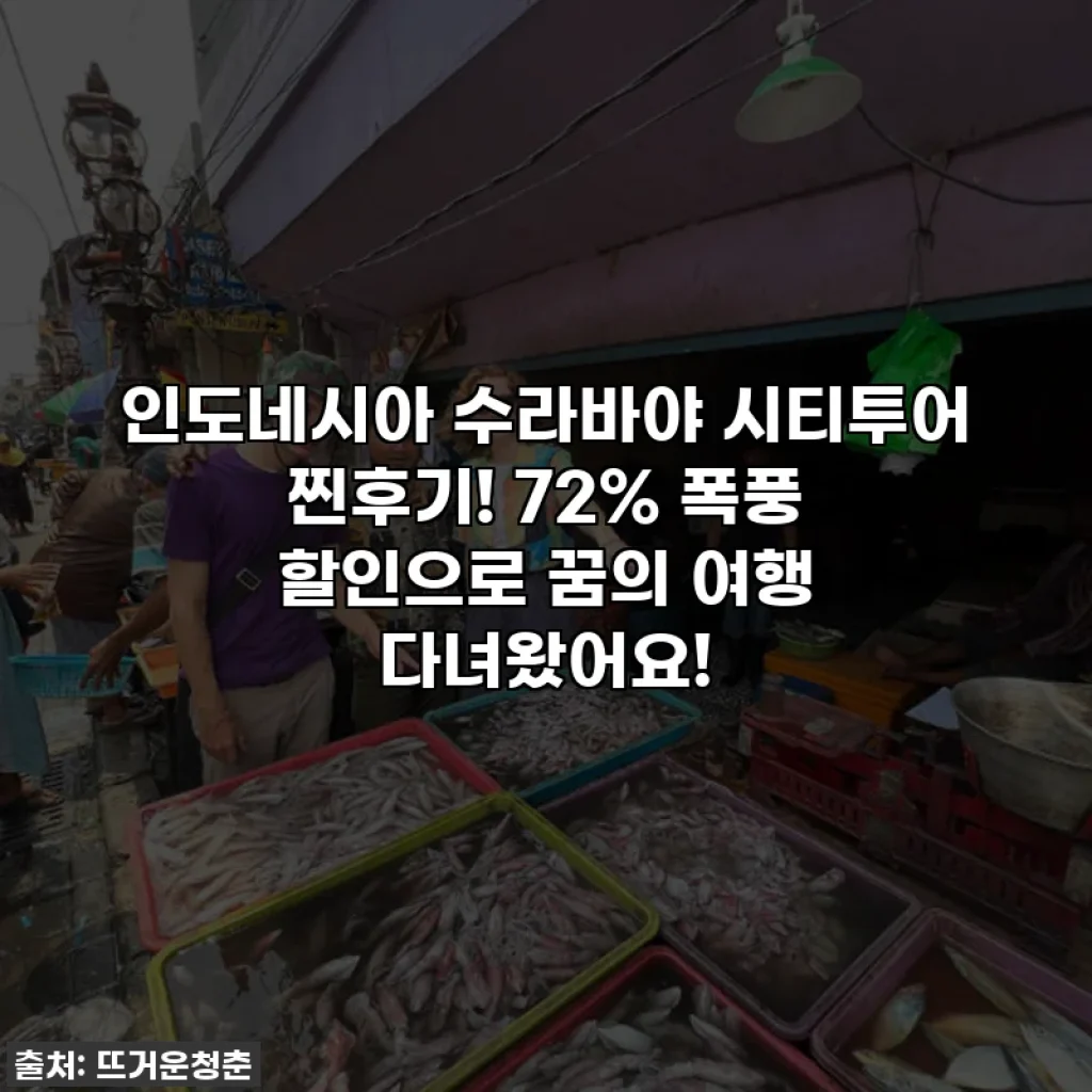 인도네시아 수라바야 시티투어 찐후기! 72% 폭풍 할인으로 꿈의 여행 다녀왔어요!