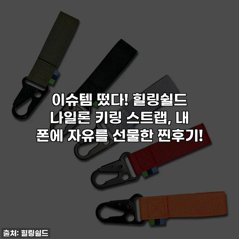 이슈템 떴다! 힐링쉴드 나일론 키링 스트랩, 내 폰에 자유를 선물한 찐후기!