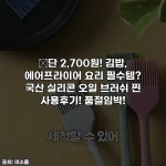 🔥단 2,700원! 김밥, 에어프라이어 요리 필수템? 국산 실리콘 오일 브러쉬 찐 사용후기! 품절임박!