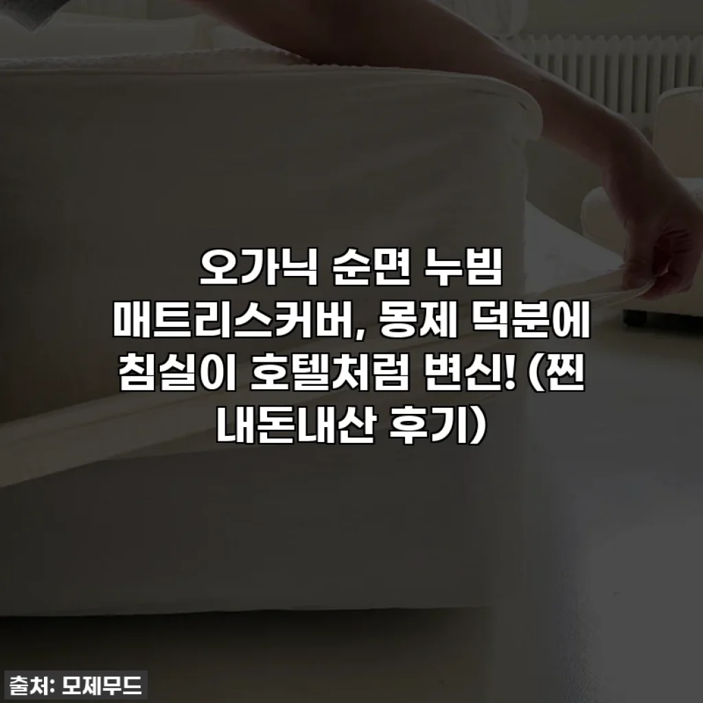 오가닉 순면 누빔 매트리스커버, 몽제 덕분에 침실이 호텔처럼 변신! (찐 내돈내산 후기)