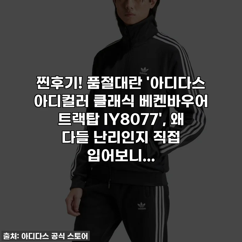 찐후기! 품절대란 '아디다스 아디컬러 클래식 베켄바우어 트랙탑 IY8077', 왜 다들 난리인지 직접 입어보니...