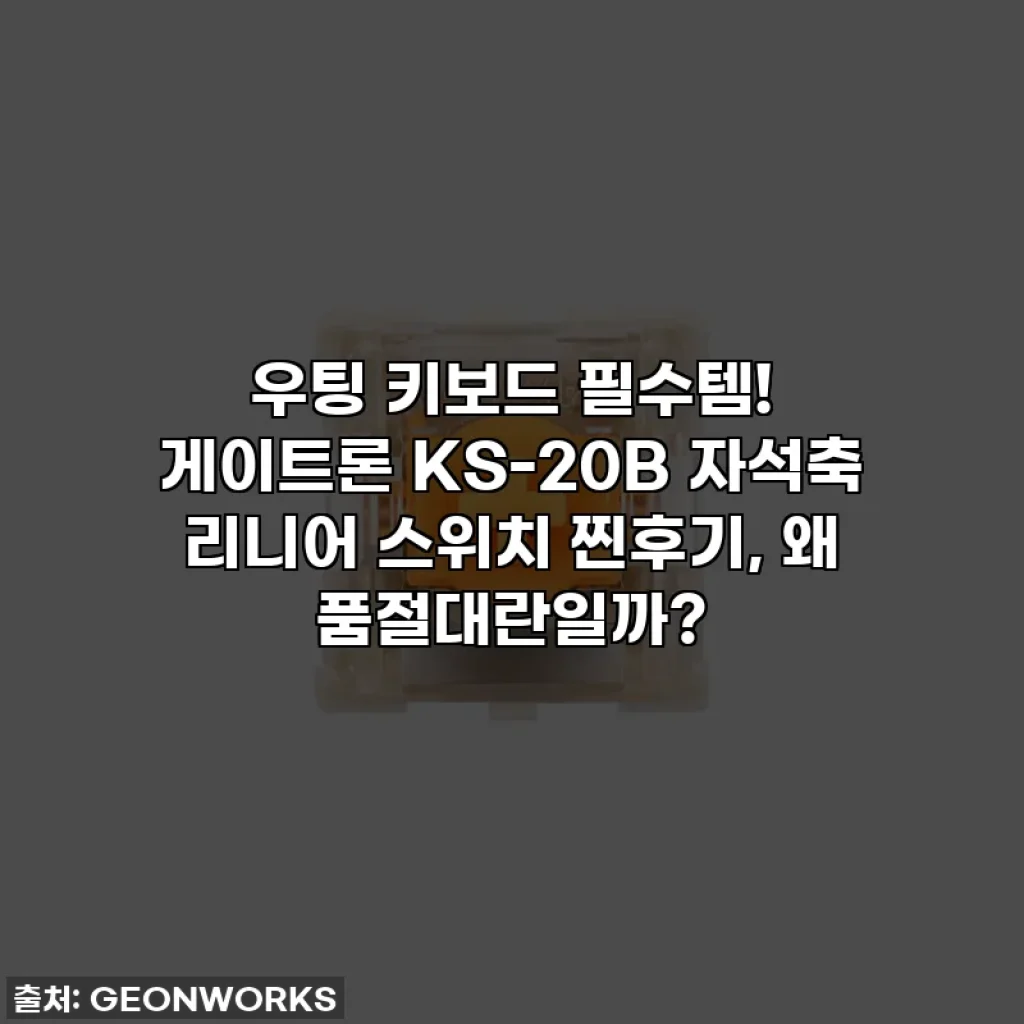 우팅 키보드 필수템! 게이트론 KS-20B 자석축 리니어 스위치 찐후기, 왜 품절대란일까?