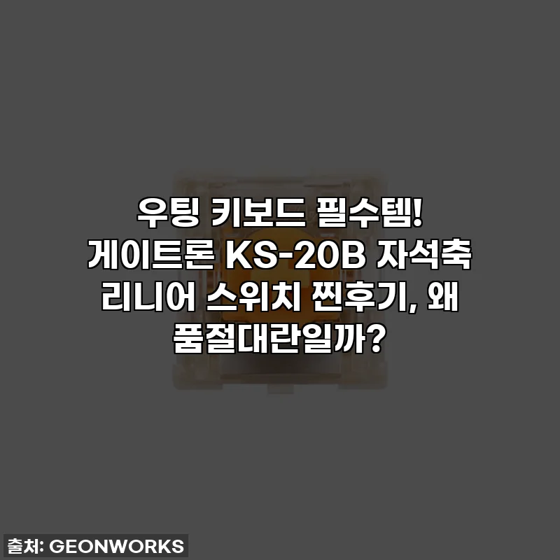 우팅 키보드 필수템! 게이트론 KS-20B 자석축 리니어 스위치 찐후기, 왜 품절대란일까?