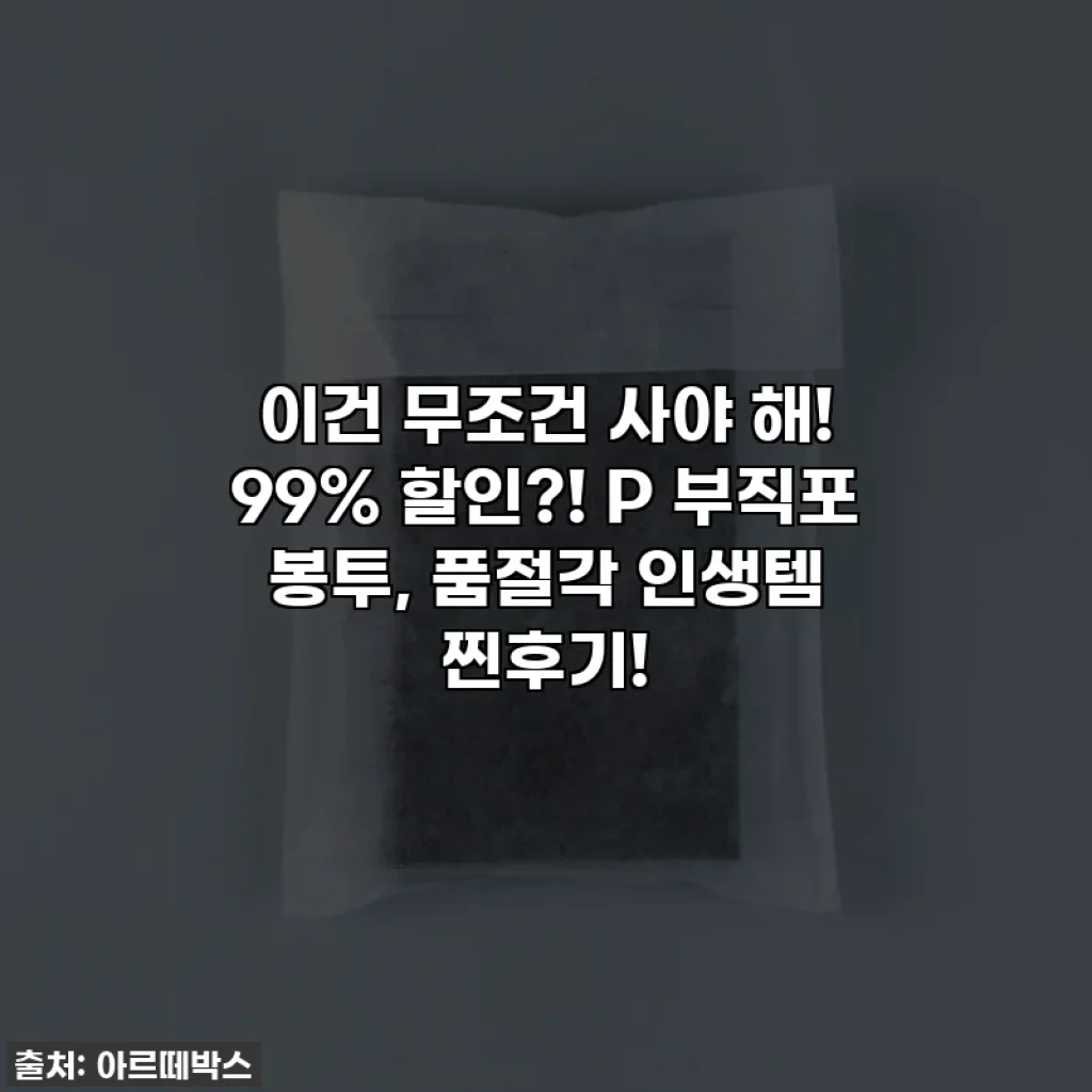 이건 무조건 사야 해! 99% 할인?! P 부직포 봉투, 품절각 인생템 찐후기!