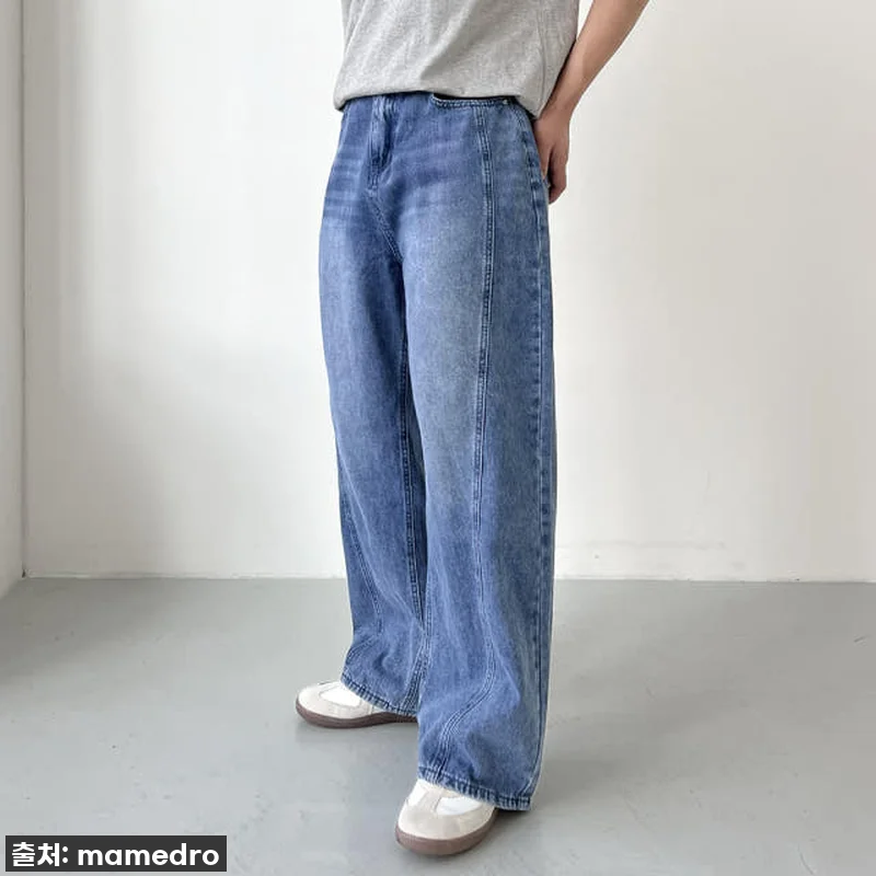 인생템 등극! 통청바지 남자와이드청바지 사선절개, 이 핏은 무조건 사야 해! ✨ 13 인생템 등극! 통청바지 남자와이드청바 관련 이미지 1