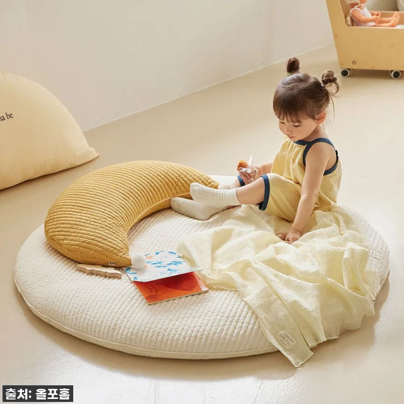 고밀도면 원형 러그 하트 누빔 놀이매트 커버만 아기 유아 무형광 신생아 운동장 9 고밀도면 원형 러그 하트 누빔 놀이매 관련 이미지 2