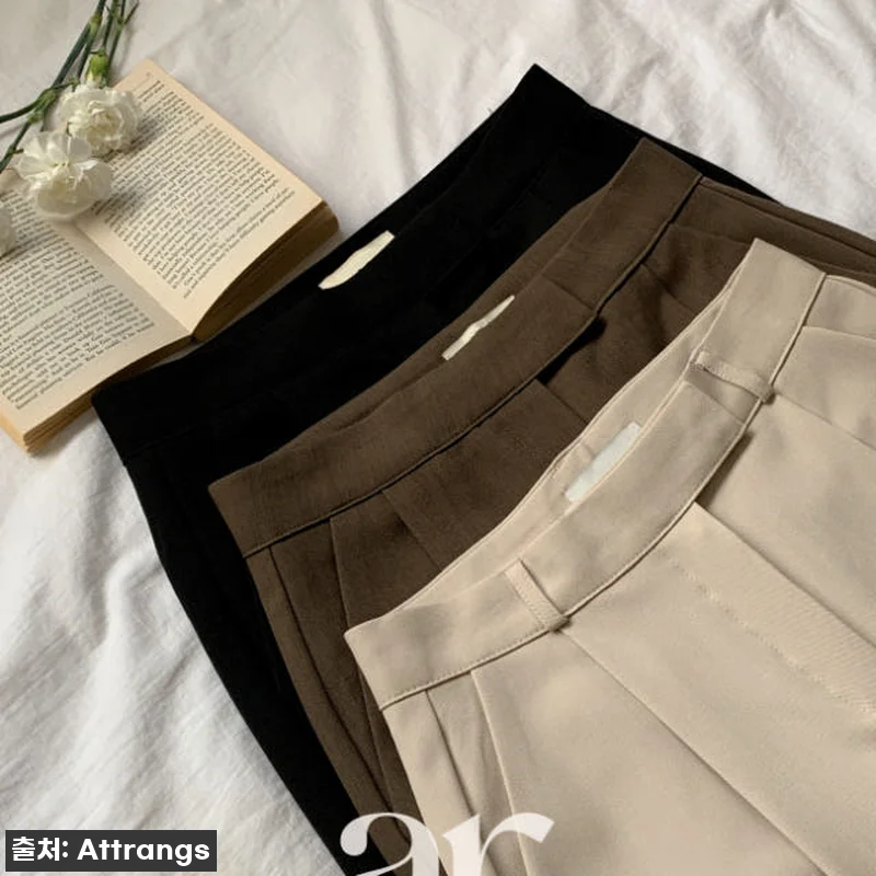 아누덴 하이웨스트 핀턱 와이드 슬랙스 관련 이미지 4