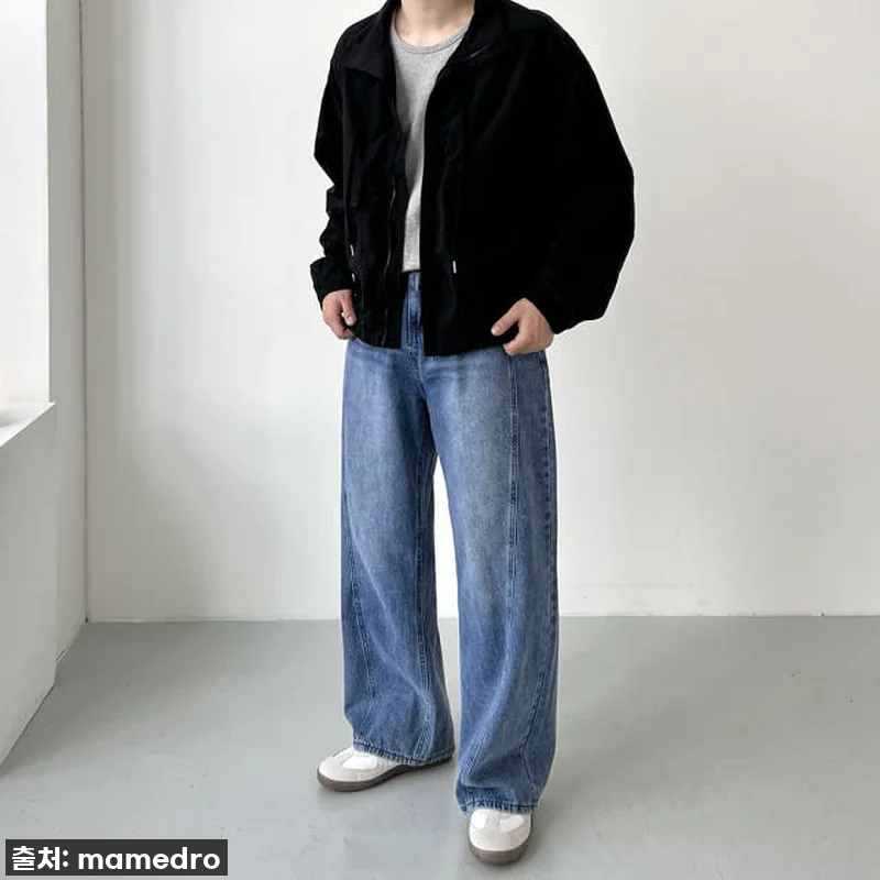 인생템 등극! 통청바지 남자와이드청바지 사선절개, 이 핏은 무조건 사야 해! ✨ 18 인생템 등극! 통청바지 남자와이드청바 관련 이미지 6