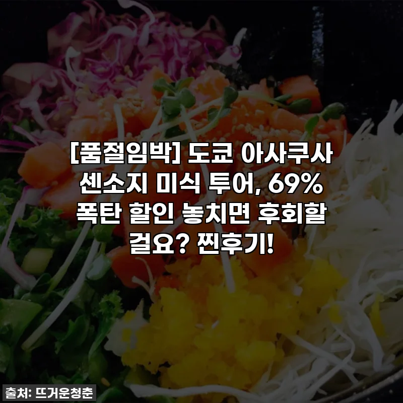 [품절임박] 도쿄 아사쿠사 센소지 미식 투어, 69% 폭탄 할인 놓치면 후회할 걸요? 찐후기!