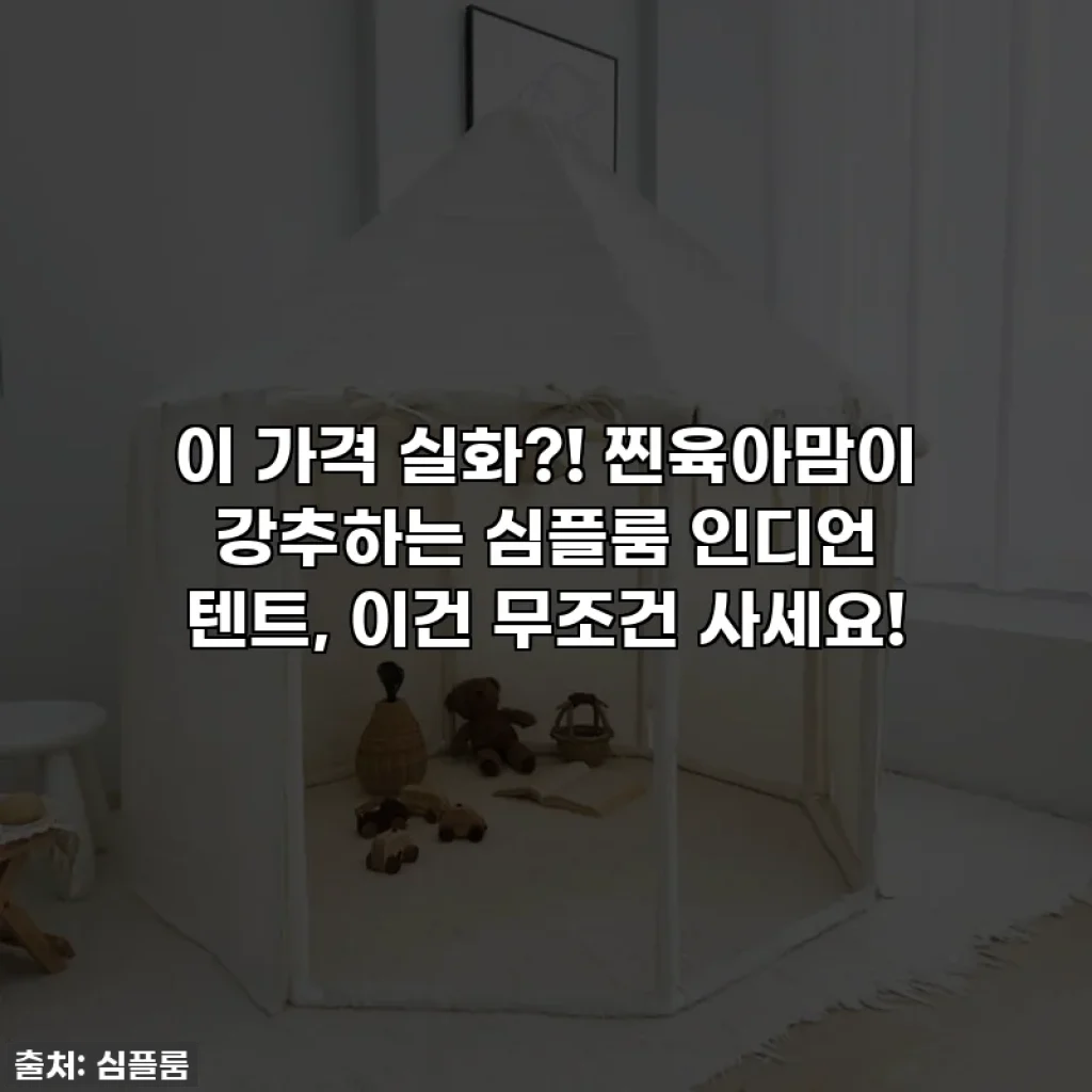이 가격 실화?! 찐육아맘이 강추하는 심플룸 인디언 텐트, 이건 무조건 사세요!