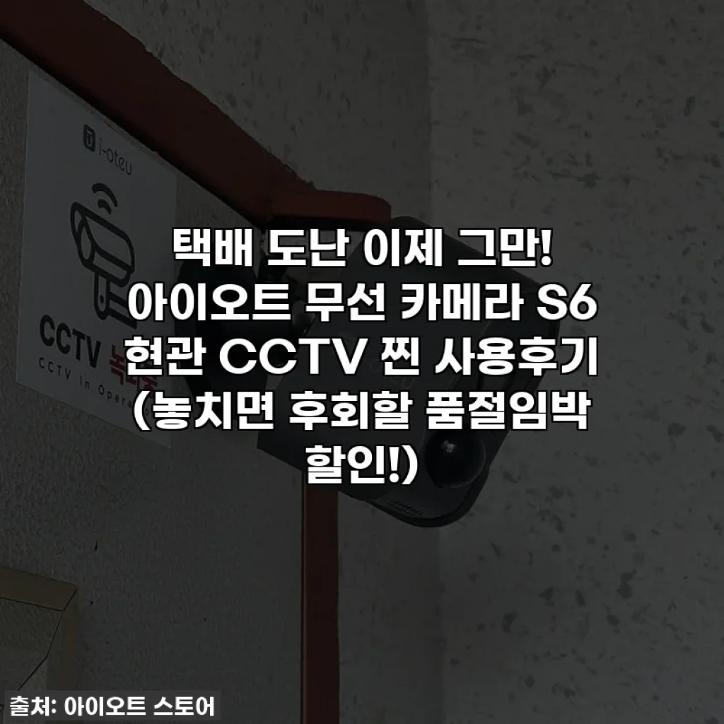 택배 도난 이제 그만! 아이오트 무선 카메라 S6 현관 CCTV 찐 사용후기 (놓치면 후회할 품절임박 할인!)