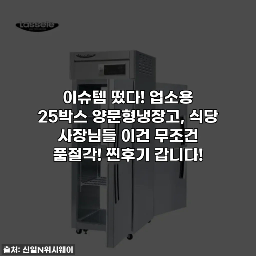 이슈템 떴다! 업소용 25박스 양문형냉장고, 식당 사장님들 이건 무조건 품절각! 찐후기 갑니다!