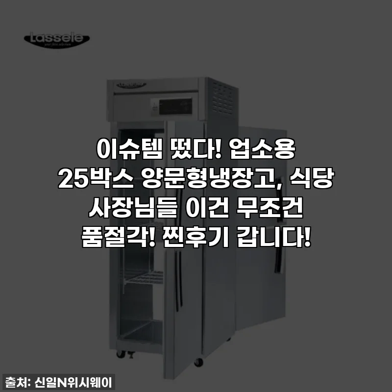이슈템 떴다! 업소용 25박스 양문형냉장고, 식당 사장님들 이건 무조건 품절각! 찐후기 갑니다!