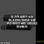 이 가격 실화?! 슈어 BLX288/SM58 듀얼 무선 마이크 세트, 내돈내산 찐사용기!