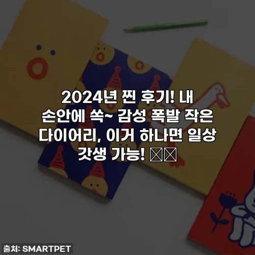2024년 찐 후기! 내 손안에 쏙~ 감성 폭발 작은 다이어리, 이거 하나면 일상 갓생 가능! ✍️