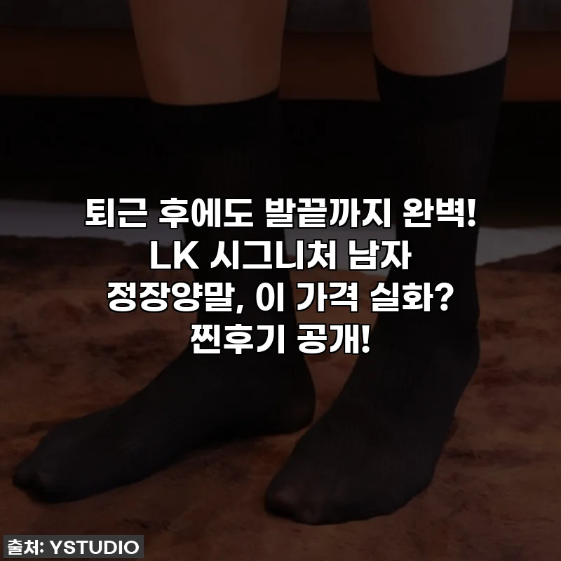 퇴근 후에도 발끝까지 완벽! LK 시그니처 남자 정장양말, 이 가격 실화? 찐후기 공개!