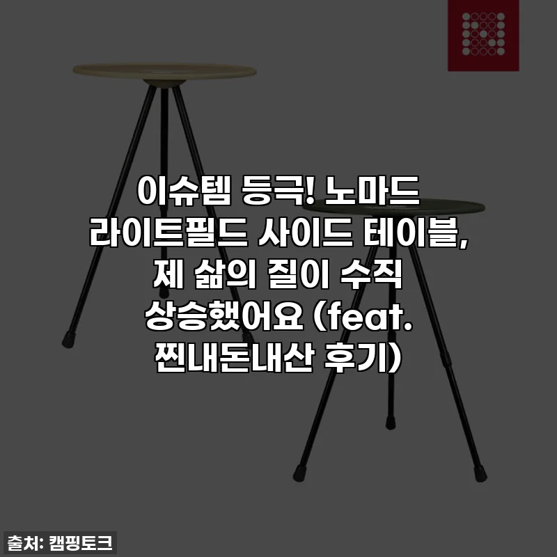 이슈템 등극! 노마드 라이트필드 사이드 테이블, 제 삶의 질이 수직 상승했어요 (feat. 찐내돈내산 후기)