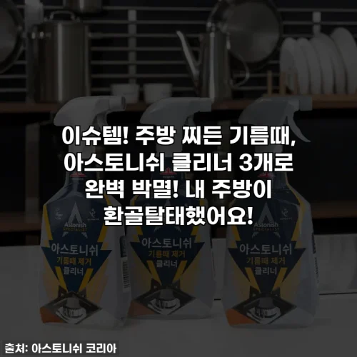 Home 46 이슈템! 주방 찌든 기름때, 아스토니쉬 클리너 3개로 완벽 박멸! 내 주방이 환골탈태했어요!