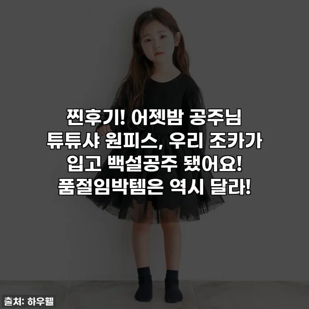 찐후기! 어젯밤 공주님 튜튜샤 원피스, 우리 조카가 입고 백설공주 됐어요! 품절임박템은 역시 달라!