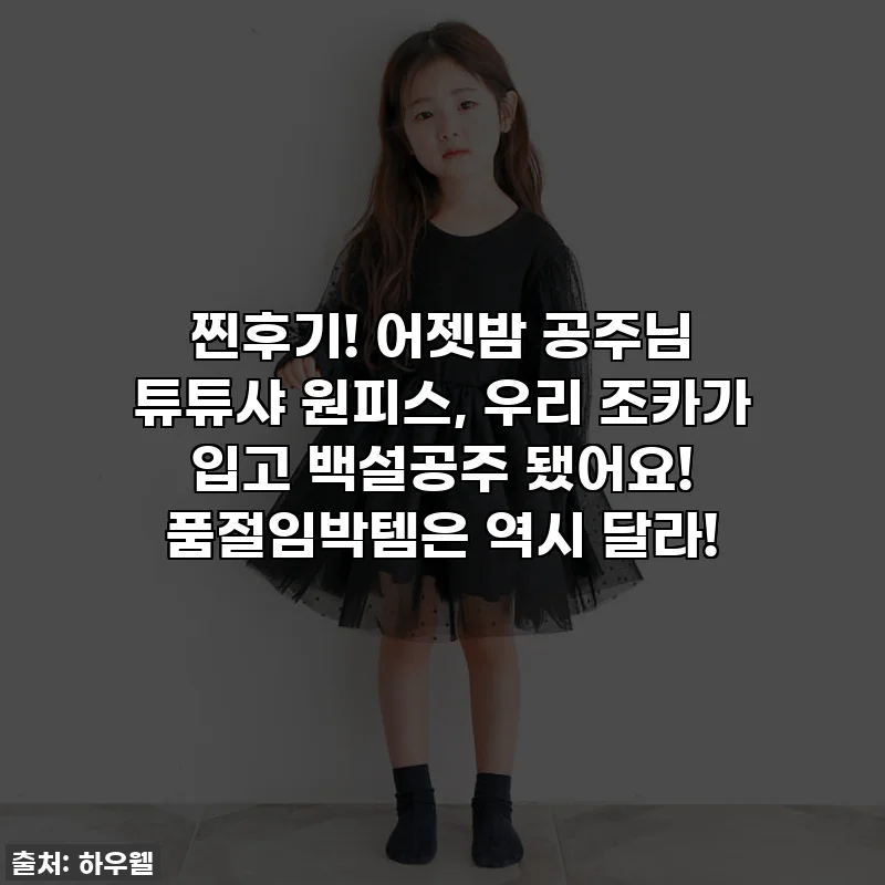 찐후기! 어젯밤 공주님 튜튜샤 원피스, 우리 조카가 입고 백설공주 됐어요! 품절임박템은 역시 달라!