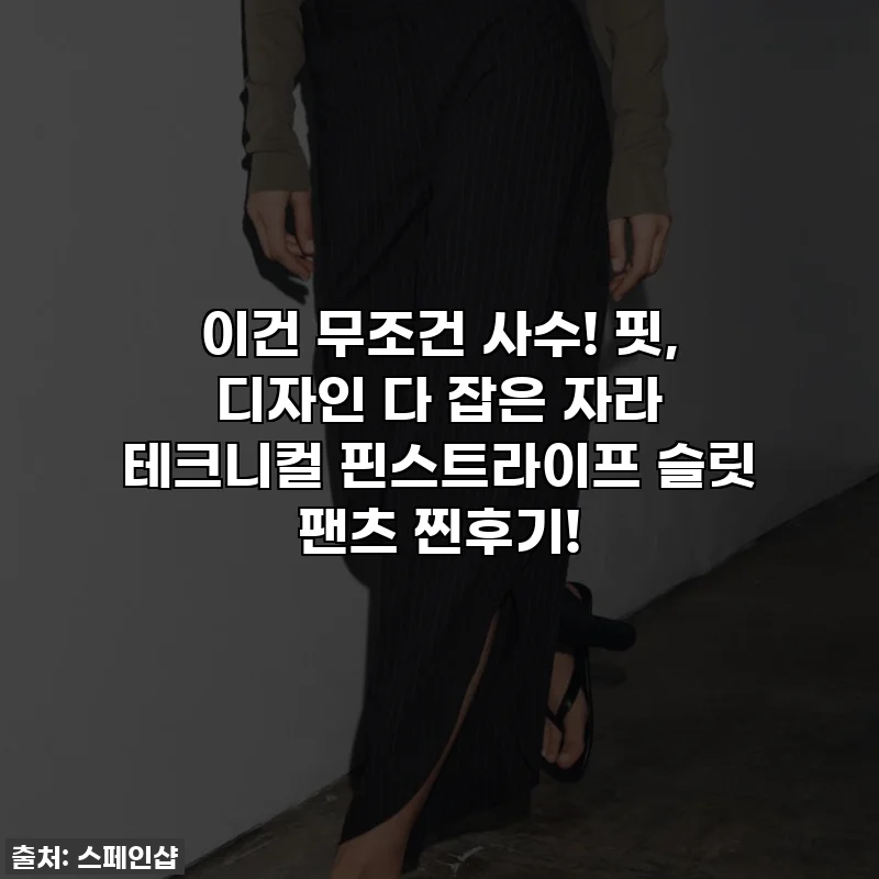이건 무조건 사수! 핏, 디자인 다 잡은 자라 테크니컬 핀스트라이프 슬릿 팬츠 찐후기!