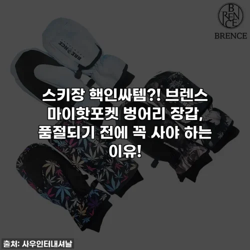 Home 24 스키장 핵인싸템?! 브렌스 마이핫포켓 벙어리 장갑, 품절되기 전에 꼭 사야 하는 이유!