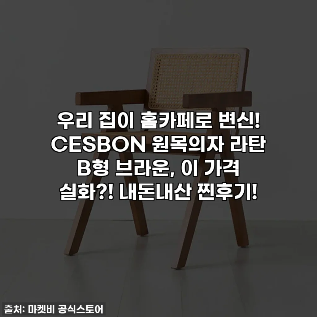 우리 집이 홈카페로 변신! CESBON 원목의자 라탄 B형 브라운, 이 가격 실화?! 내돈내산 찐후기!