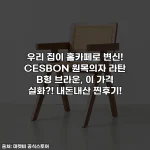 우리 집이 홈카페로 변신! CESBON 원목의자 라탄 B형 브라운, 이 가격 실화?! 내돈내산 찐후기!
