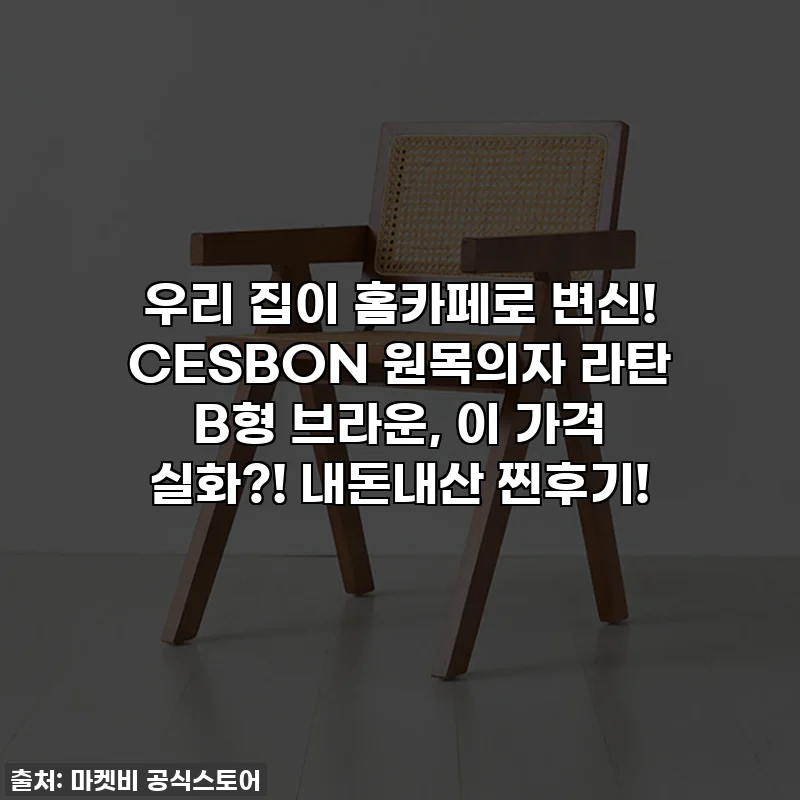 우리 집이 홈카페로 변신! CESBON 원목의자 라탄 B형 브라운, 이 가격 실화?! 내돈내산 찐후기!