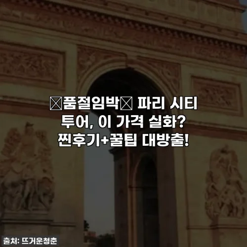 🚨품절임박🚨 파리 시티 투어, 이 가격 실화? 찐후기+꿀팁 대방출!