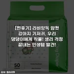 [찐후기] 라비앙독 암컷 강아지 기저귀, 우리 댕댕이에게 착붙! 생리 걱정 끝내는 인생템 발견!