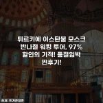 튀르키예 이스탄불 모스크 반나절 워킹 투어, 97% 할인의 기적! 품절임박 찐후기!