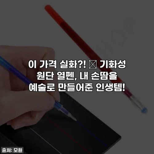 이 가격 실화?! ✨ 기화성 원단 열펜, 내 손땀을 예술로 만들어준 인생템!