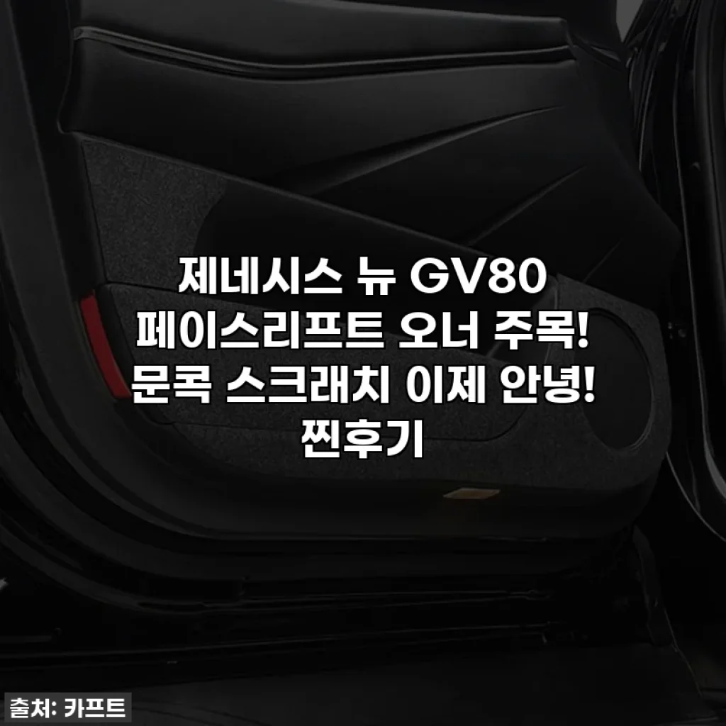 제네시스 뉴 GV80 페이스리프트 오너 주목! 문콕 스크래치 이제 안녕! 찐후기