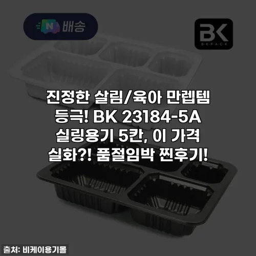 진정한 살림/육아 만렙템 등극! BK 23184-5A 실링용기 5칸, 이 가격 실화?! 품절임박 찐후기!