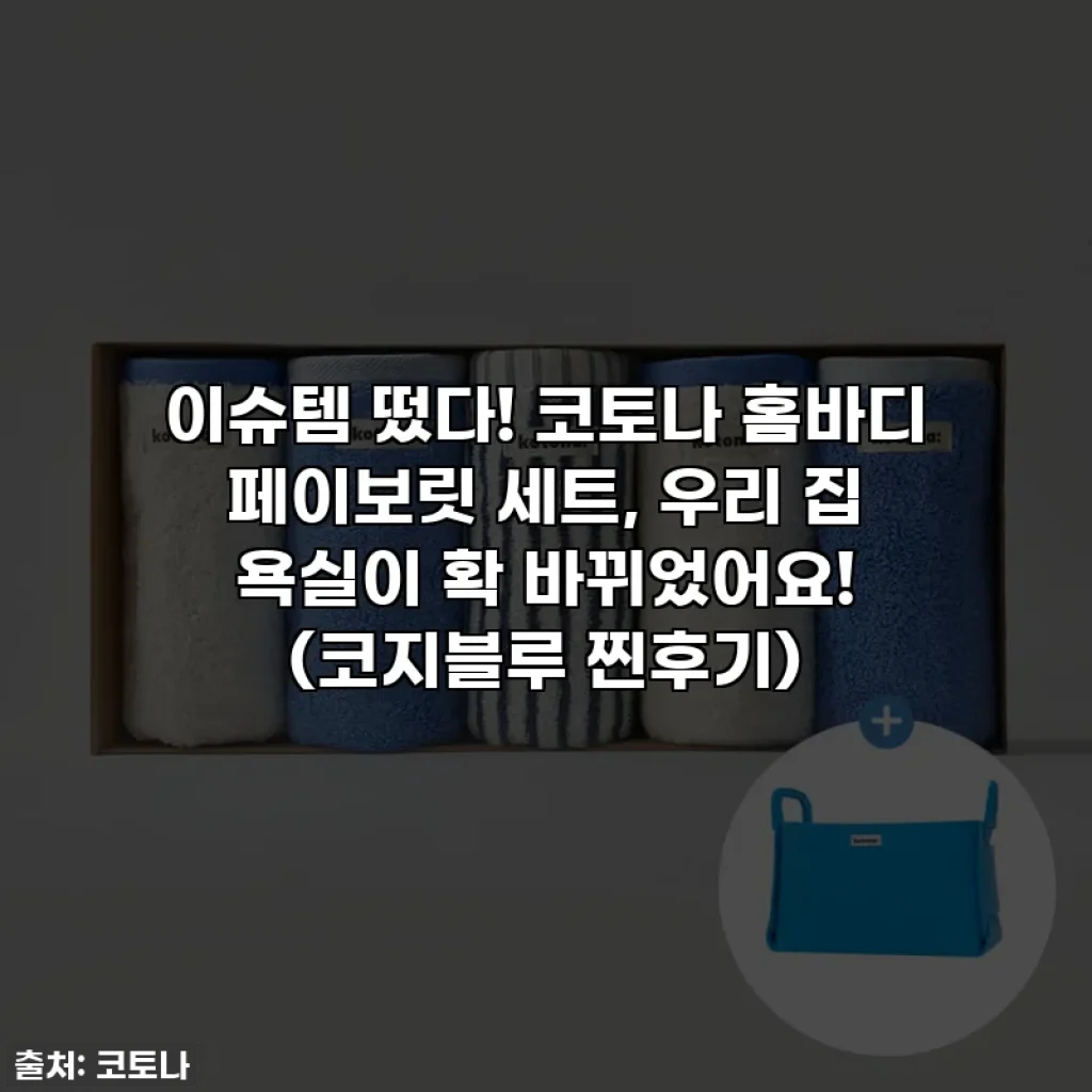 이슈템 떴다! 코토나 홈바디 페이보릿 세트, 우리 집 욕실이 확 바뀌었어요! (코지블루 찐후기)