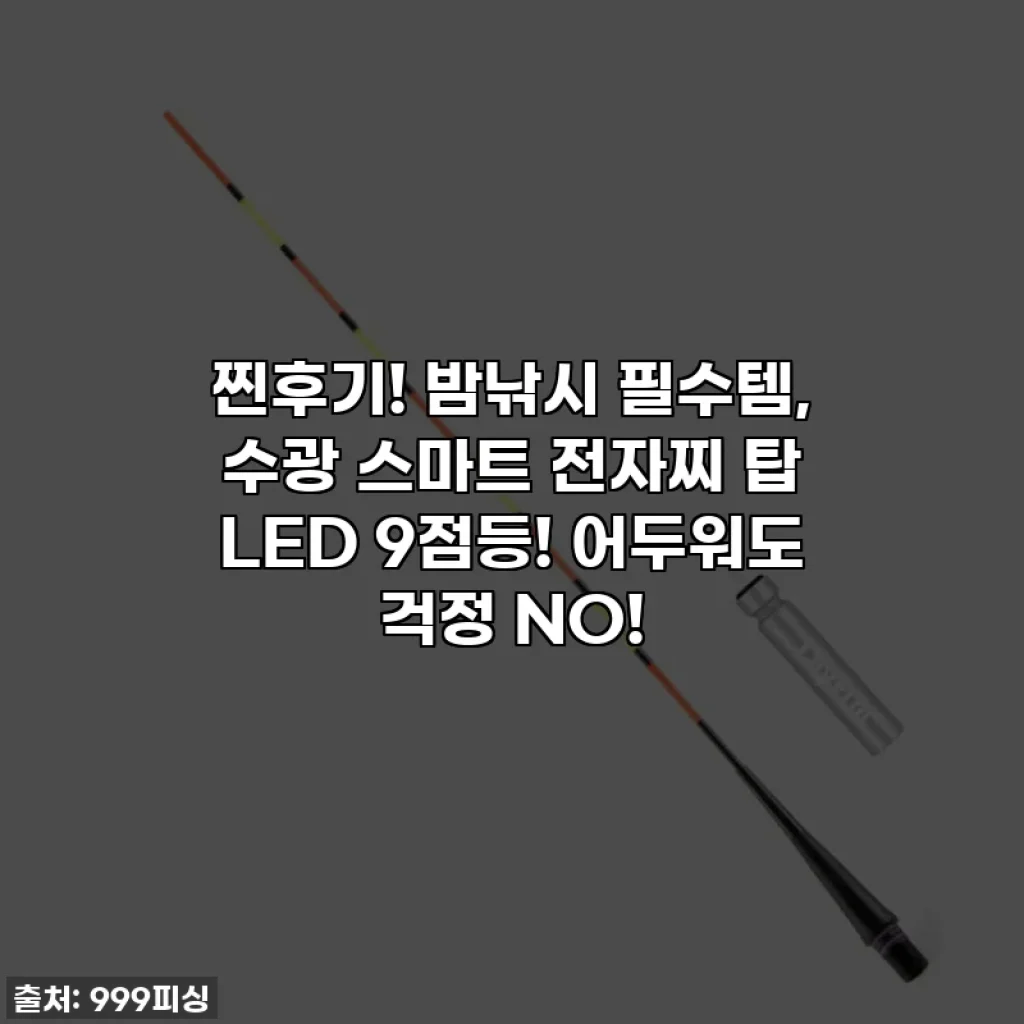 찐후기! 밤낚시 필수템, 수광 스마트 전자찌 탑 LED 9점등! 어두워도 걱정 NO!