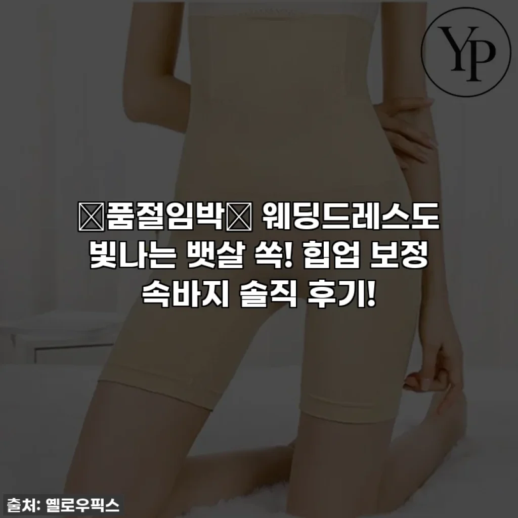 ✨품절임박✨ 웨딩드레스도 빛나는 뱃살 쏙! 힙업 보정 속바지 솔직 후기!
